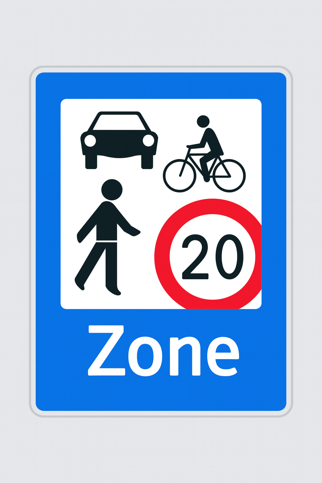 Begegnungszone Schild